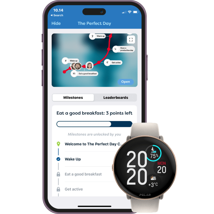 HeiaHeia app with Polar device