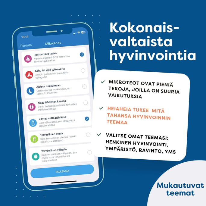 Pisteiden kerääminen sopii kaikille